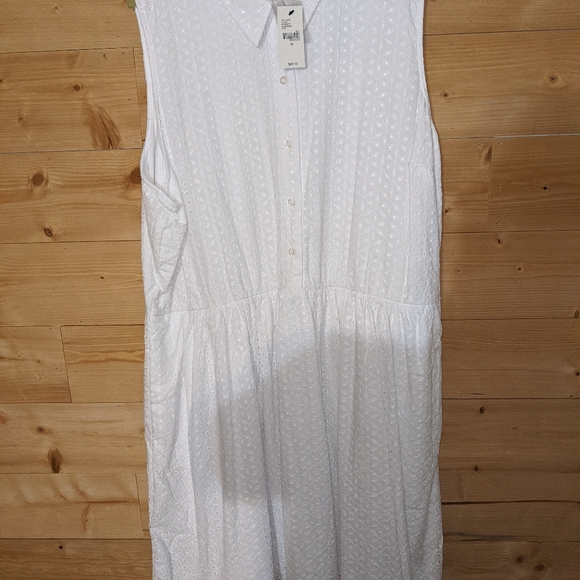 Lane Bryant Dresses & Skirts - Lane Bryant NWT White Dotted Swiss Dress